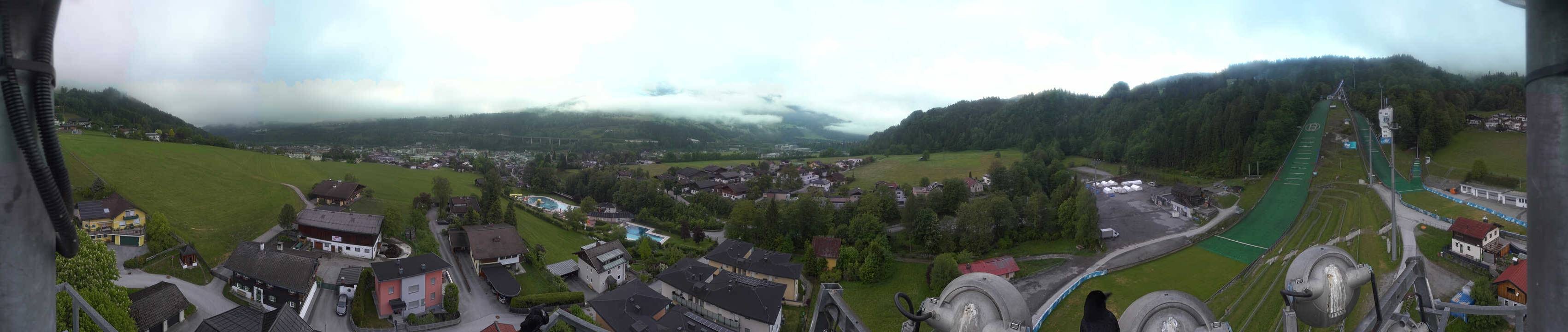 Archived image Webcam Bischofshofen - Village and Ski Jumping Area