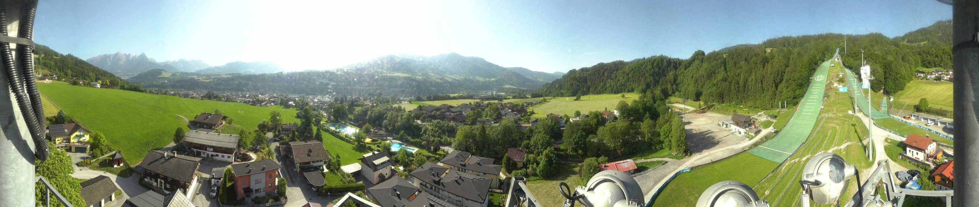 Archived image Webcam Bischofshofen - Village and Ski Jumping Area