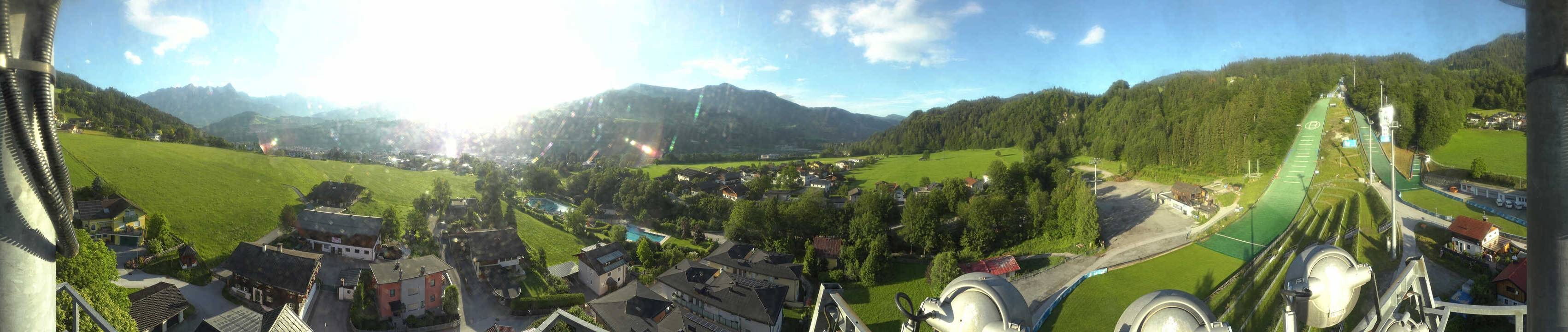 Archived image Webcam Bischofshofen - Village and Ski Jumping Area
