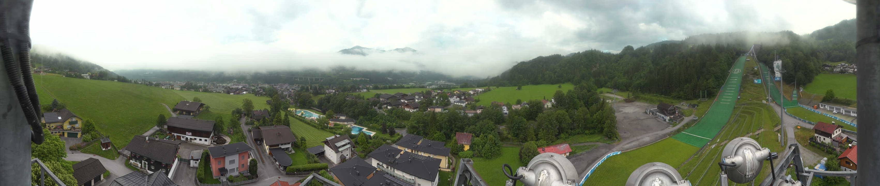 Archived image Webcam Bischofshofen - Village and Ski Jumping Area