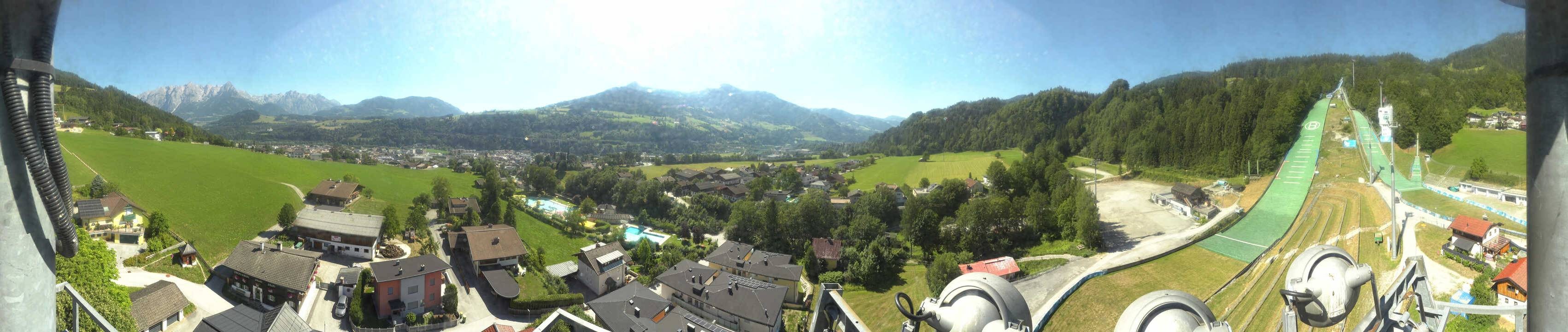 Archived image Webcam Bischofshofen - Village and Ski Jumping Area