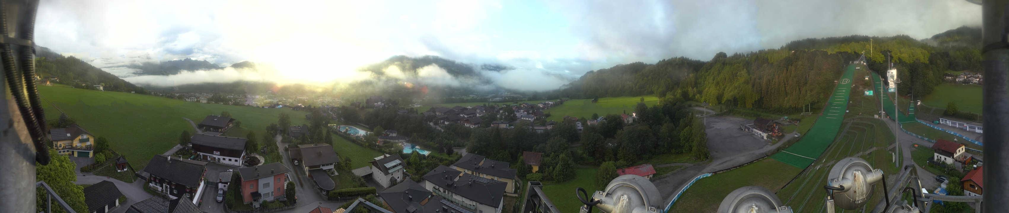Archived image Webcam Bischofshofen - Village and Ski Jumping Area