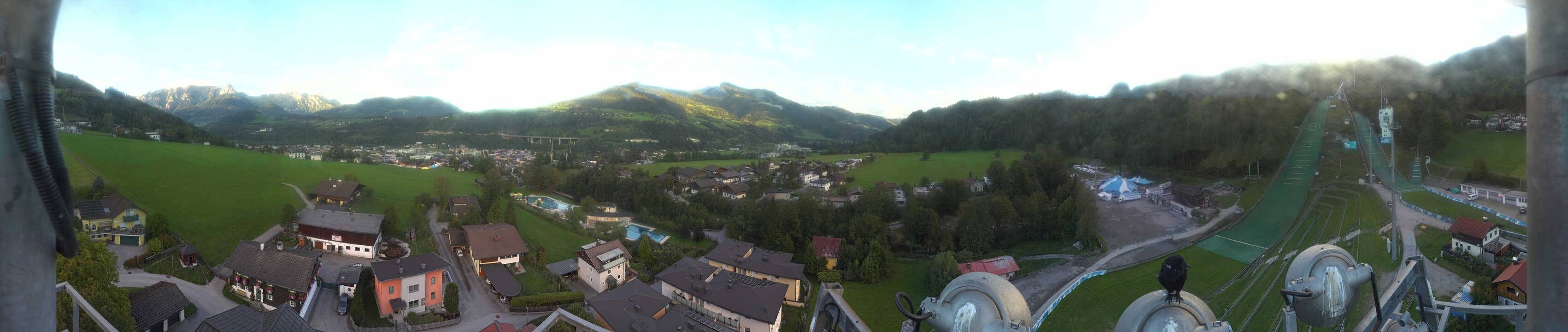 Archived image Webcam Bischofshofen - Village and Ski Jumping Area