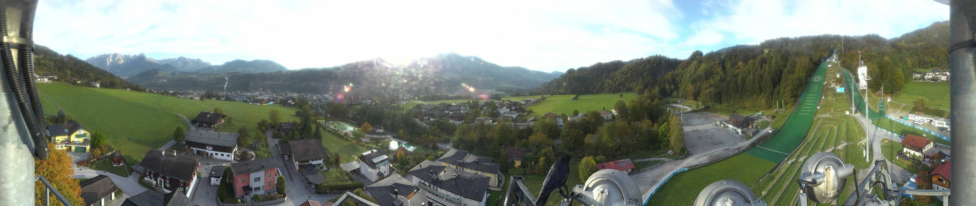 Archived image Webcam Bischofshofen - Village and Ski Jumping Area