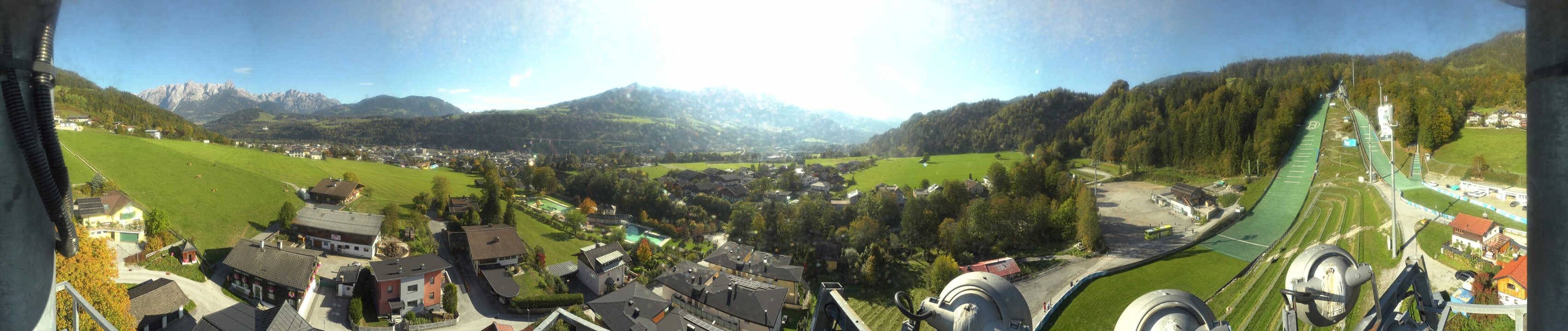 Archived image Webcam Bischofshofen - Village and Ski Jumping Area