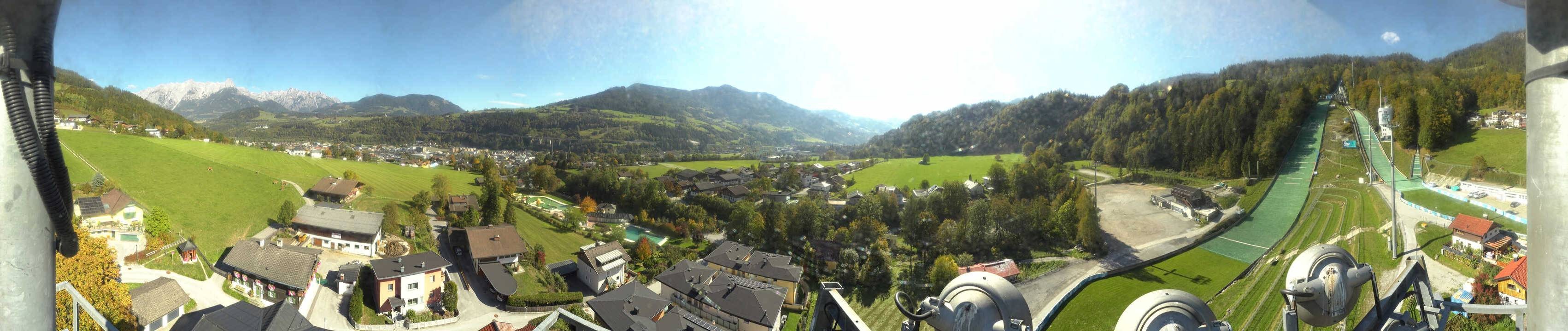 Archived image Webcam Bischofshofen - Village and Ski Jumping Area
