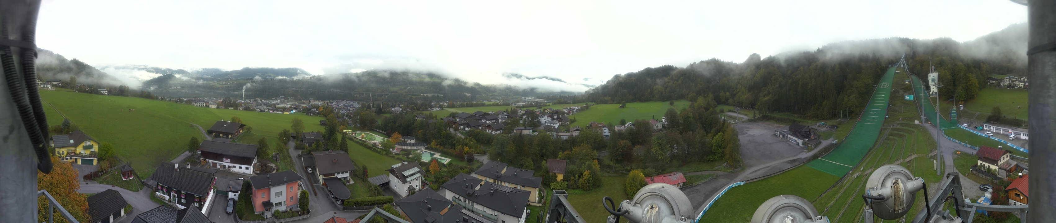 Archived image Webcam Bischofshofen - Village and Ski Jumping Area