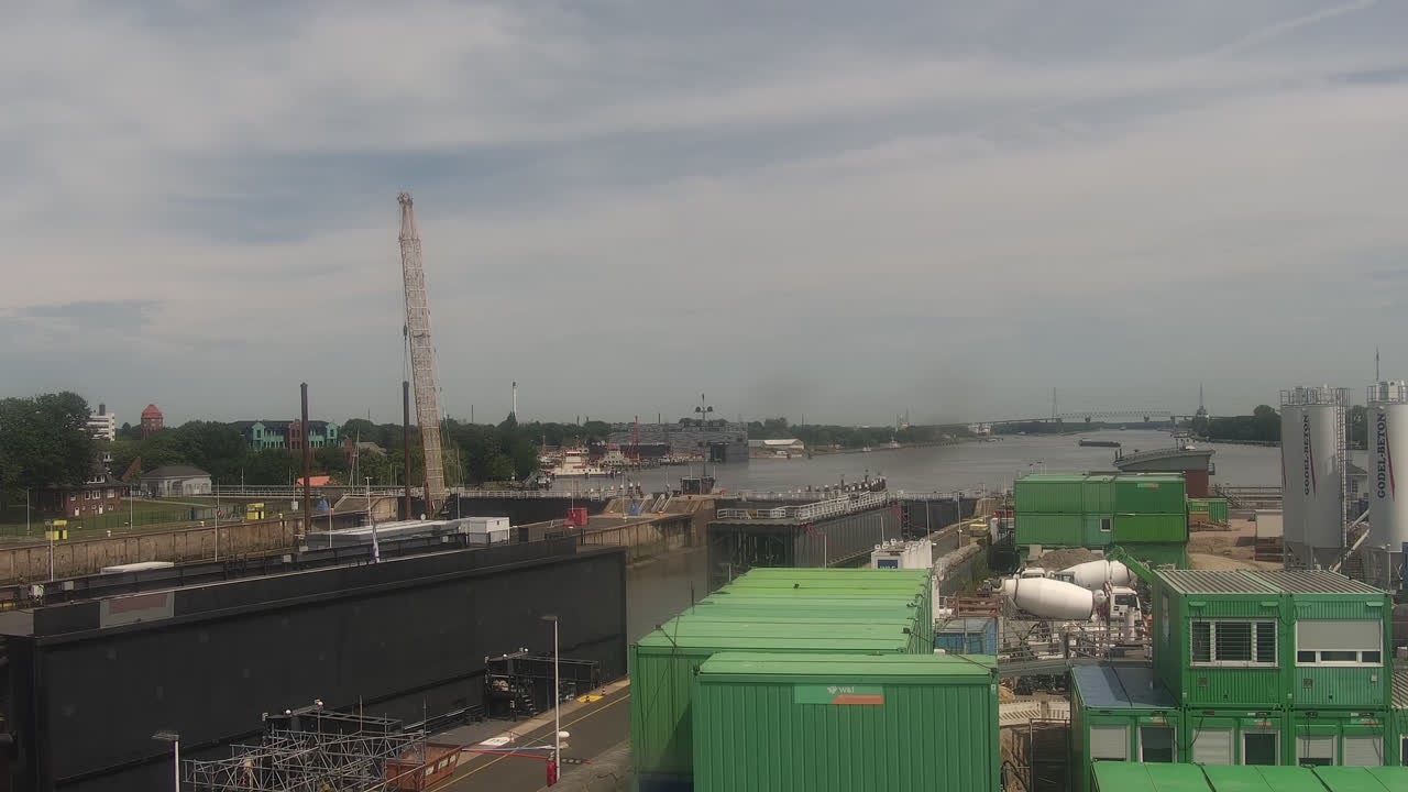 Archiv Foto Webcam Brunsbüttel: Schleusenkammern am Nord-Ostsee Kanal