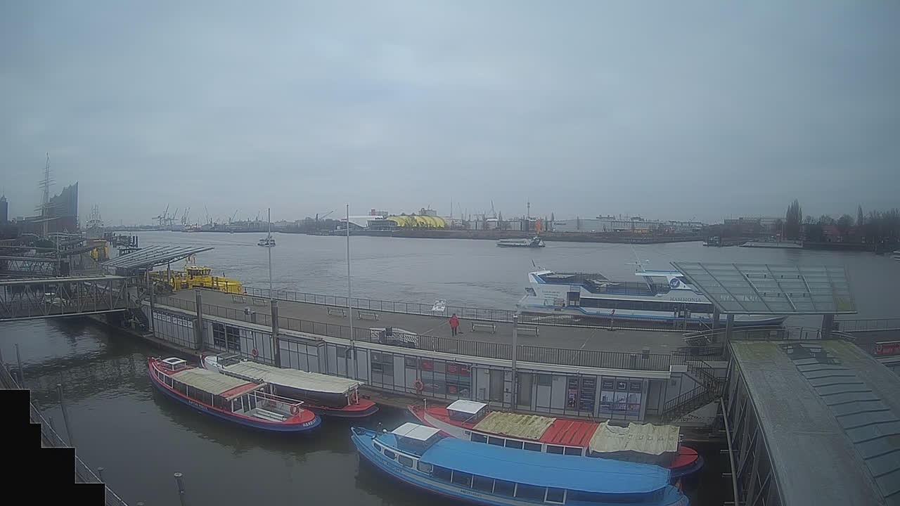 Archiv Foto Webcam Hamburg: Landungsbrücken