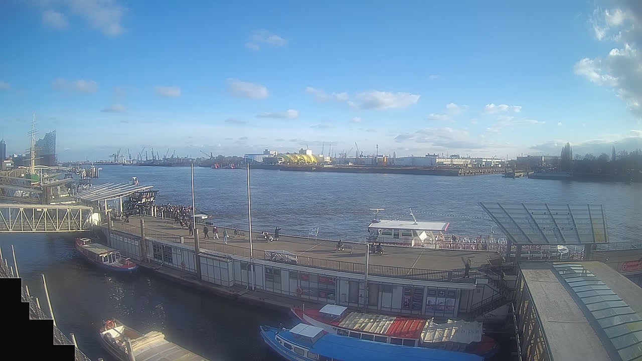 Archived image Webcam Hamburg: Cargo bridges