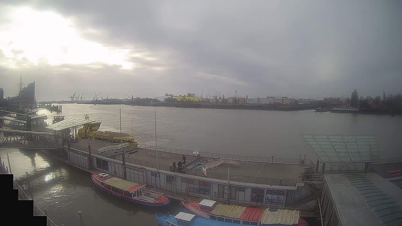 Archiv Foto Webcam Hamburg: Landungsbrücken