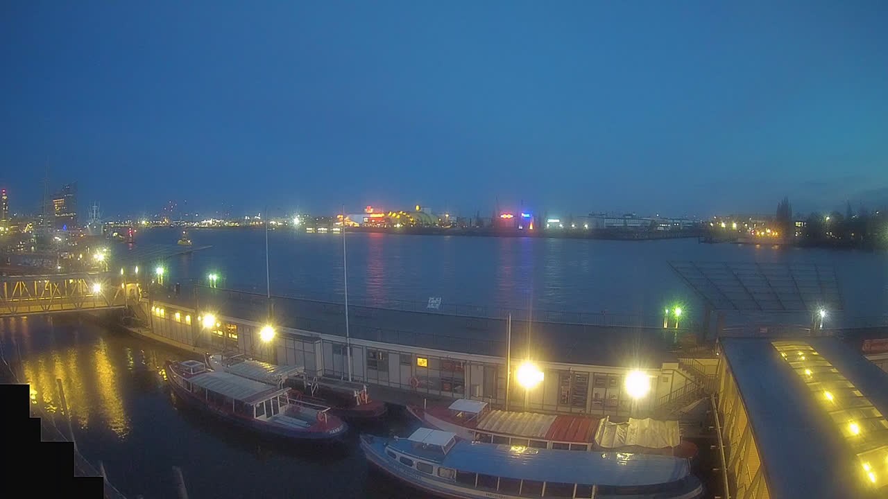 Archiv Foto Webcam Hamburg: Landungsbrücken