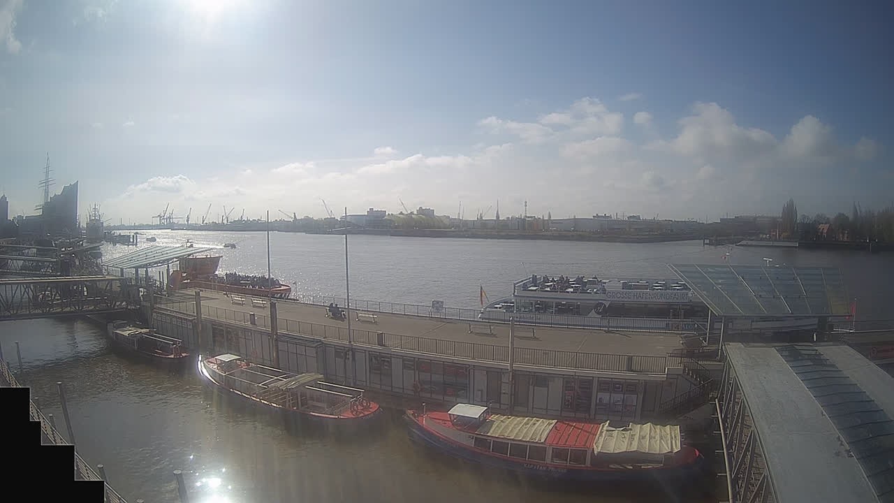 Archiv Foto Webcam Hamburg: Landungsbrücken