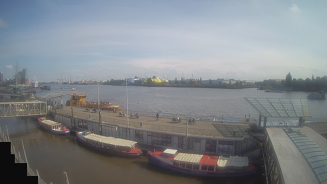 Archiv Foto Webcam Hamburg: Landungsbrücken