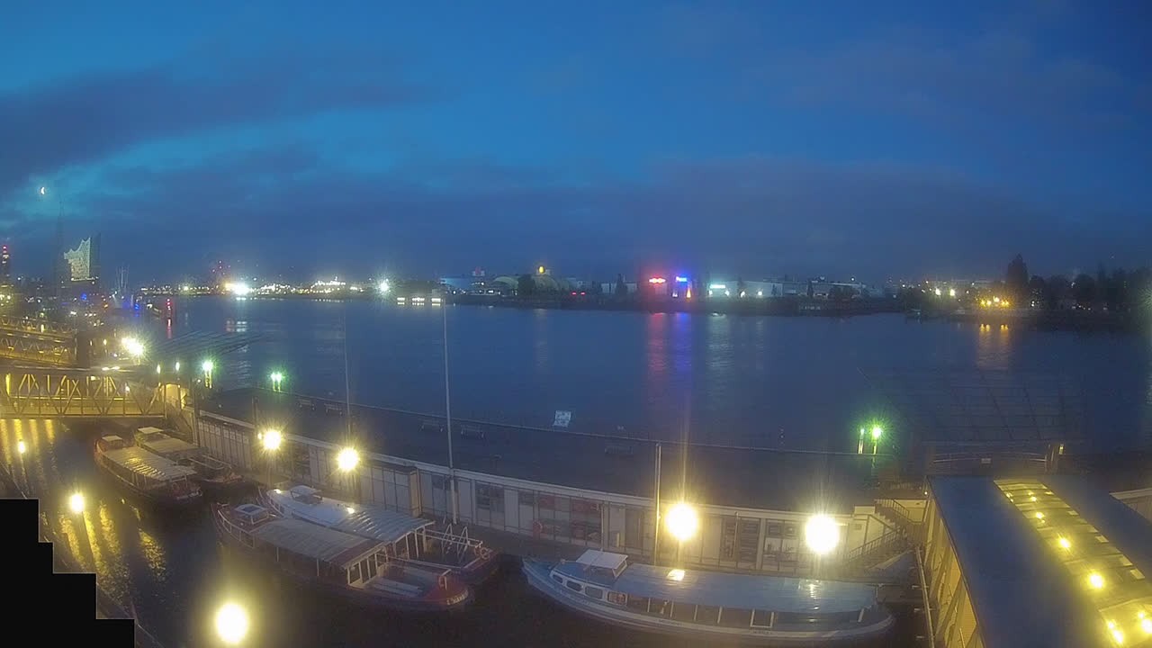 Archiv Foto Webcam Hamburg: Landungsbrücken
