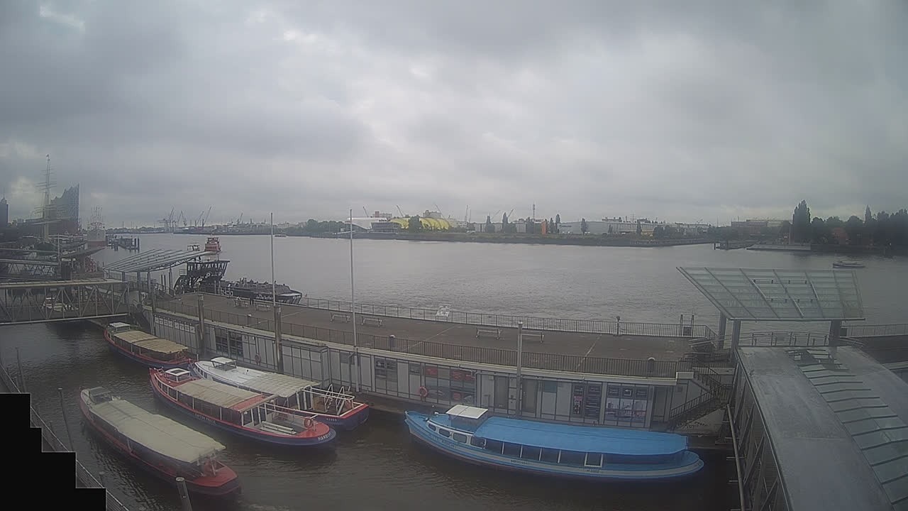 Archiv Foto Webcam Hamburg: Landungsbrücken