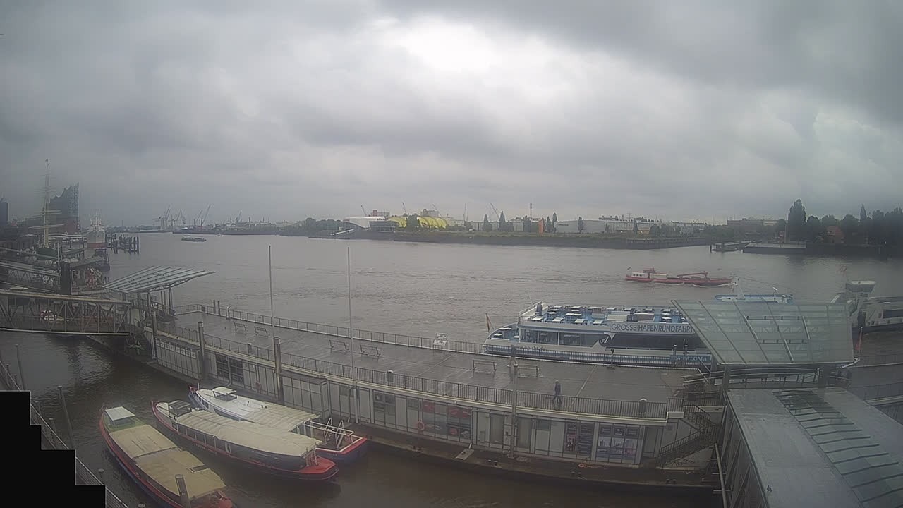 Archiv Foto Webcam Hamburg: Landungsbrücken