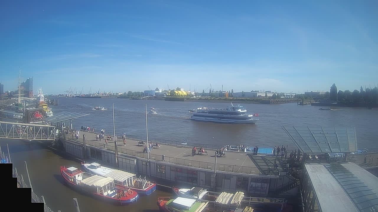 Archiv Foto Webcam Hamburg: Landungsbrücken