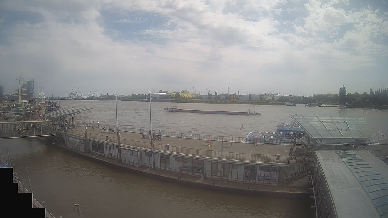 Archiv Foto Webcam Hamburg: Landungsbrücken