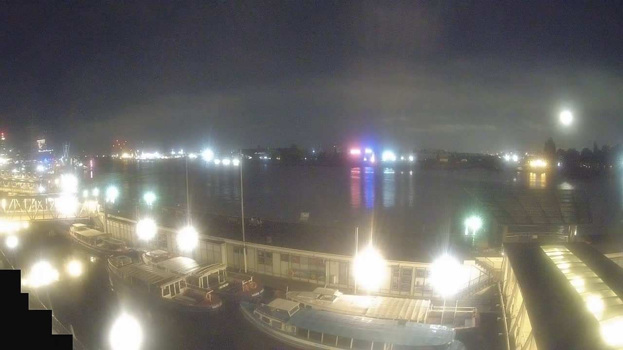 Archiv Foto Webcam Hamburg: Landungsbrücken
