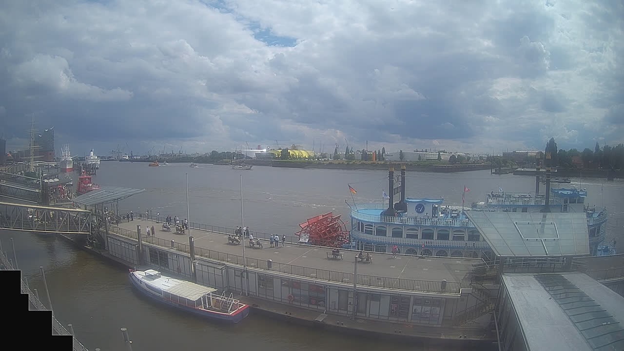 Archiv Foto Webcam Hamburg: Landungsbrücken