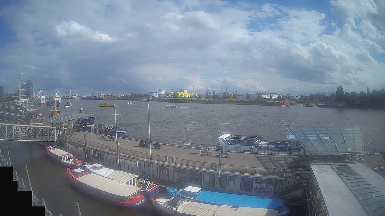 Archiv Foto Webcam Hamburg: Landungsbrücken