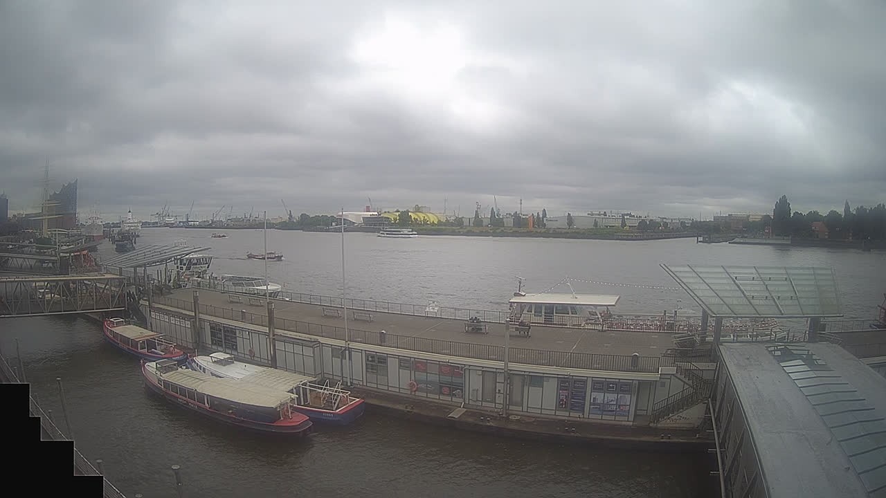 Archiv Foto Webcam Hamburg: Landungsbrücken