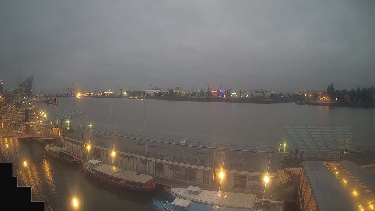 Archiv Foto Webcam Hamburg: Landungsbrücken