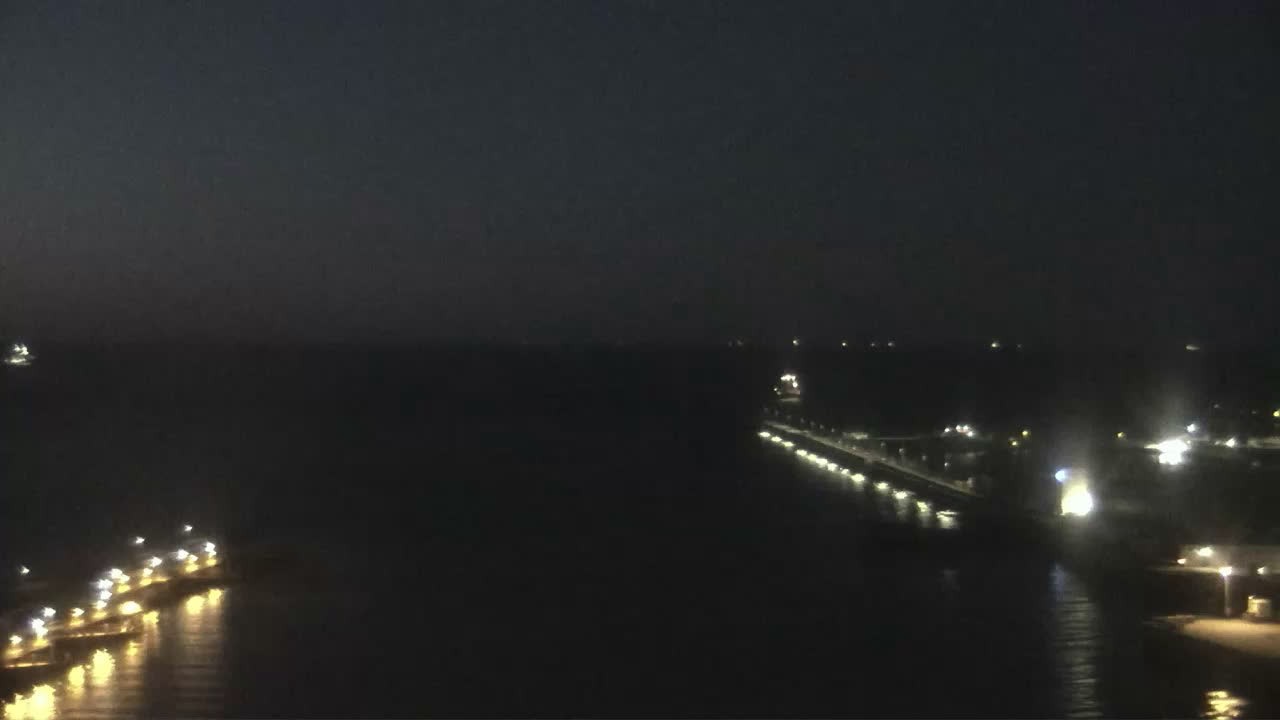 Archived image Webcam Helgoland: View of the loading bridge