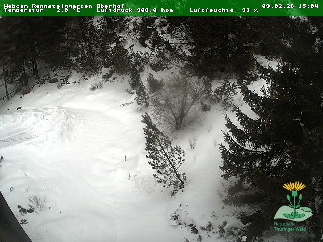 Archiv Foto Webcam Oberhof - Blick in den Rennsteiggarten