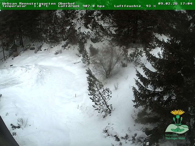 Archiv Foto Webcam Oberhof - Blick in den Rennsteiggarten