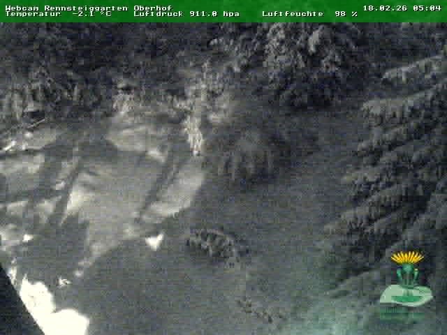 Archiv Foto Webcam Oberhof - Blick in den Rennsteiggarten