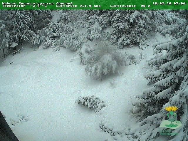 Archiv Foto Webcam Oberhof - Blick in den Rennsteiggarten