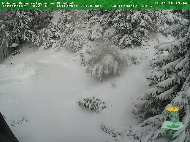 Archiv Foto Webcam Oberhof - Blick in den Rennsteiggarten