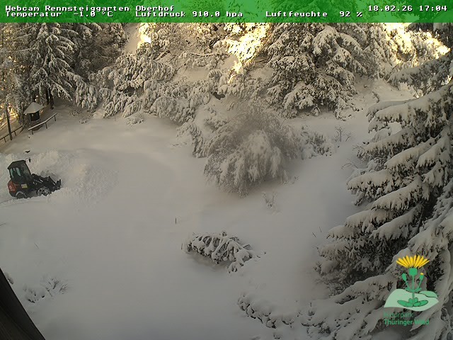 Archiv Foto Webcam Oberhof - Blick in den Rennsteiggarten