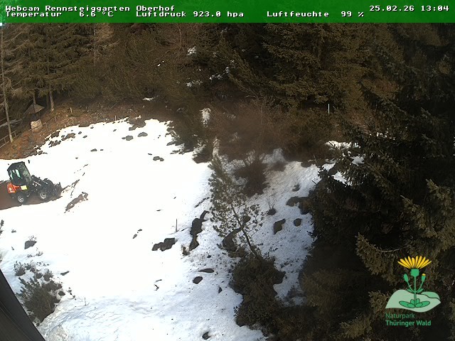 Archiv Foto Webcam Oberhof - Blick in den Rennsteiggarten