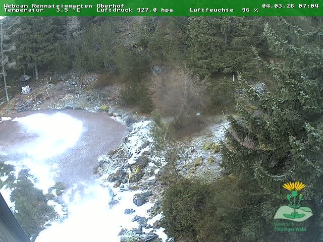 Archiv Foto Webcam Oberhof - Blick in den Rennsteiggarten