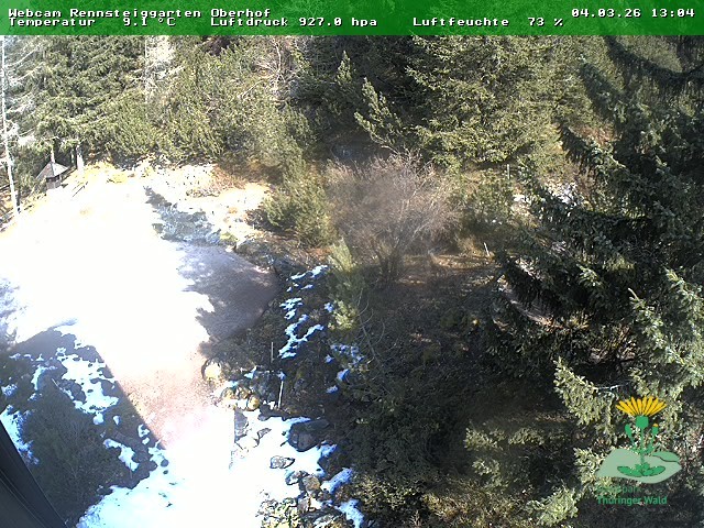 Archiv Foto Webcam Oberhof - Blick in den Rennsteiggarten
