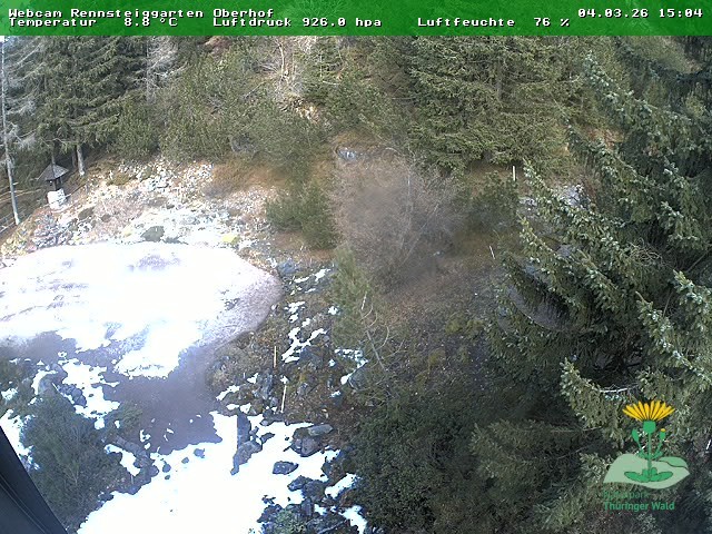 Archiv Foto Webcam Oberhof - Blick in den Rennsteiggarten