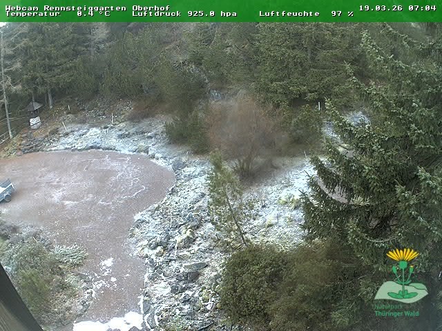 Archiv Foto Webcam Oberhof - Blick in den Rennsteiggarten