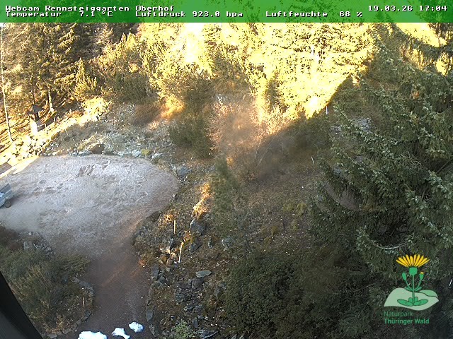 Archiv Foto Webcam Oberhof - Blick in den Rennsteiggarten
