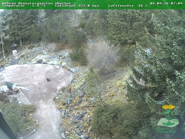 Archiv Foto Webcam Oberhof - Blick in den Rennsteiggarten