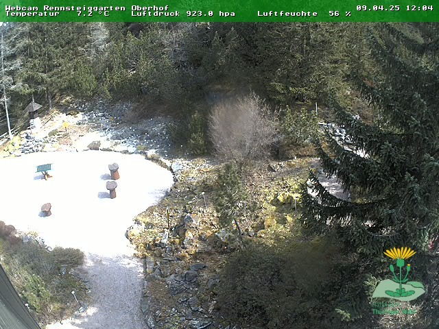 Archiv Foto Webcam Oberhof - Blick in den Rennsteiggarten
