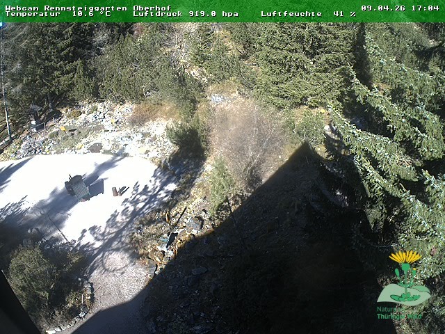 Archiv Foto Webcam Oberhof - Blick in den Rennsteiggarten