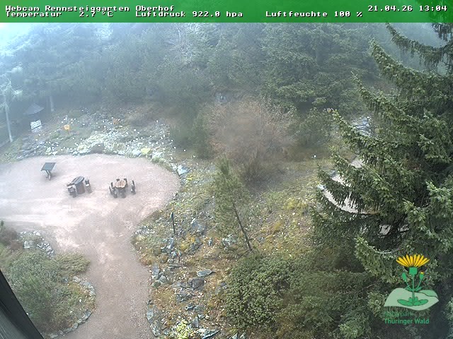 Archiv Foto Webcam Oberhof - Blick in den Rennsteiggarten