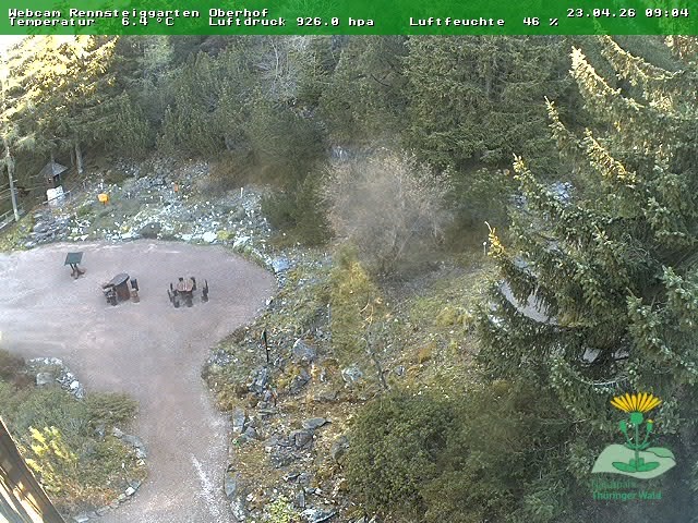 Archiv Foto Webcam Oberhof - Blick in den Rennsteiggarten