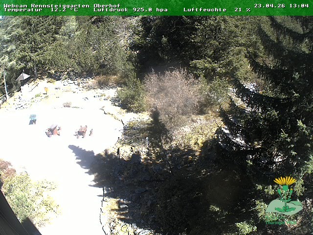 Archiv Foto Webcam Oberhof - Blick in den Rennsteiggarten