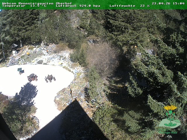 Archiv Foto Webcam Oberhof - Blick in den Rennsteiggarten