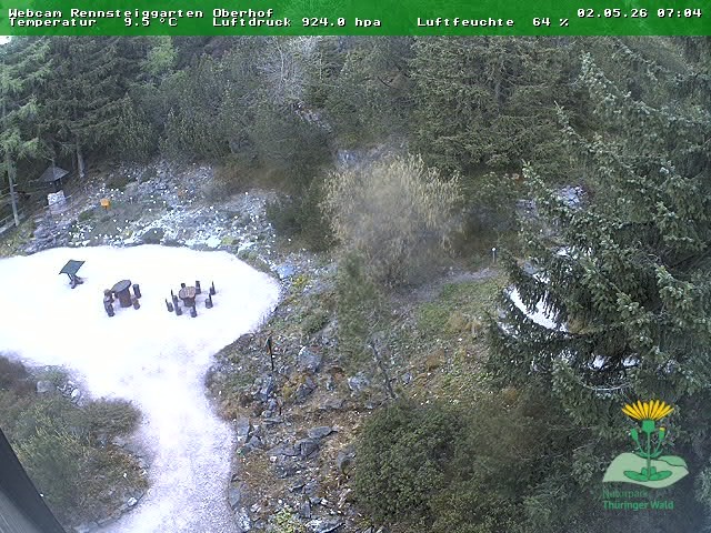 Archiv Foto Webcam Oberhof - Blick in den Rennsteiggarten