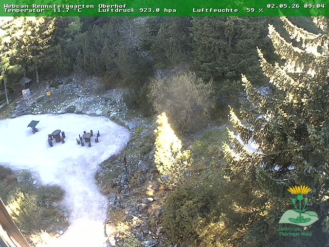 Archiv Foto Webcam Oberhof - Blick in den Rennsteiggarten